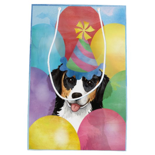Birthday Balloons Berner Medium Gift Bag Medium Cadeauzakje (Achterkant)