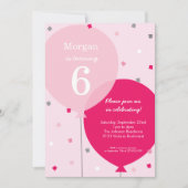 Birthday Balloons Birthday Invitations (Voorkant)