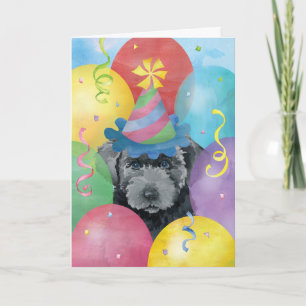 Birthday Balloons Bouvier des Flandres Card Kaart