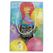 Birthday Balloons Cane Corso Medium Gift Bag Cadeauzakje (Achterkant)