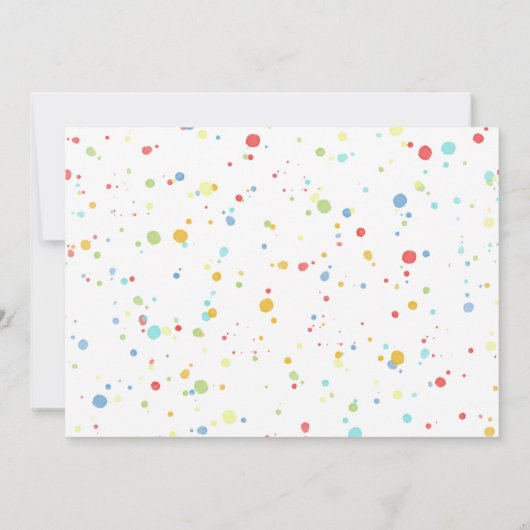 Birthday Balloons Confetti Modern Party Cute Fun Kaart (Achterkant)