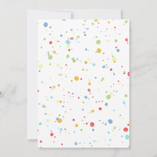 Birthday Balloons Confetti Modern Party Cute Fun Kaart (Achterkant)