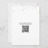 Birthday Balloons Confetti Modern Party QR Code Kaart (Achterkant)