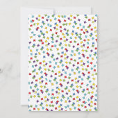 Birthday Balloons Confetti Moderne Partij Kaart (Achterkant)