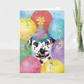 Birthday Balloons Dalmatian Kaart (Voorkant)