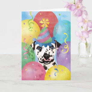 Birthday Balloons Dalmatian Kaart
