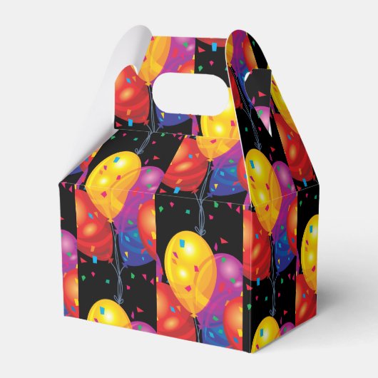 Birthday Balloons Favor Box Bedankdoosjes (Voorkant Zijde)