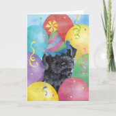 Birthday Balloons Kerry Blue Terrier Kaart (Voorkant)