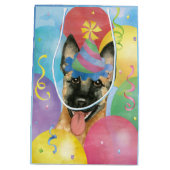 Birthday Balloons Malinois Medium Cadeauzakje (Achterkant)