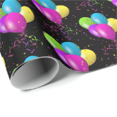 Birthday Balloons met confetti Cadeaupapier (Rol Hoek)