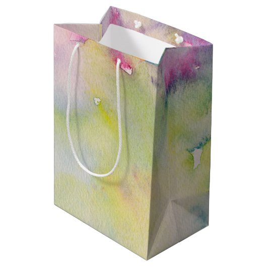 Birthday Balloons over Waterverf Medium Cadeauzakje (Achterkant Gekanteld)