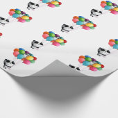 Birthday Balloons Panda Beer Cadeaupapier (Hoek)