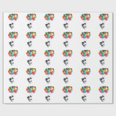 Birthday Balloons Panda Beer Cadeaupapier (Vlak)