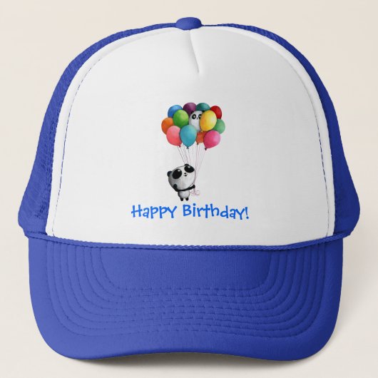 Birthday Balloons Panda Beer Trucker Pet (Voorkant)