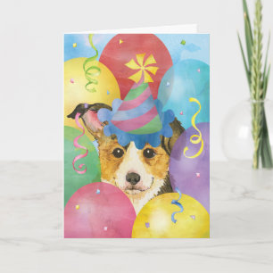 Birthday Balloons Pembroke Welsh Corgi Kaart