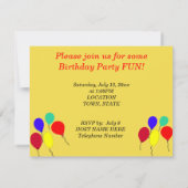 Birthday Balloons Polka Dots Kaart (Achterkant)