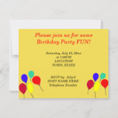 Birthday Balloons Polka Dots Kaart (Achterkant)