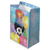 Birthday Balloons Portugese waterhond Medium Cadeauzakje (Achterkant Gekanteld)
