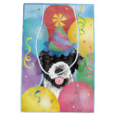 Birthday Balloons Portugese waterhond Medium Cadeauzakje (Achterkant)