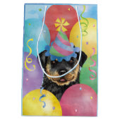 Birthday Balloons Rottweiler Medium Gift Bag Cadeauzakje (Achterkant)