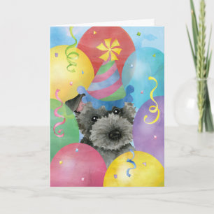 Birthday Balloons Scottish Terrier Kaart