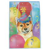 Birthday Balloons Shiba Inu Medium Cadeauzakje (Voorkant)