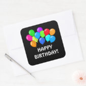 Birthday Balloons unisex party sticker (Envelop)