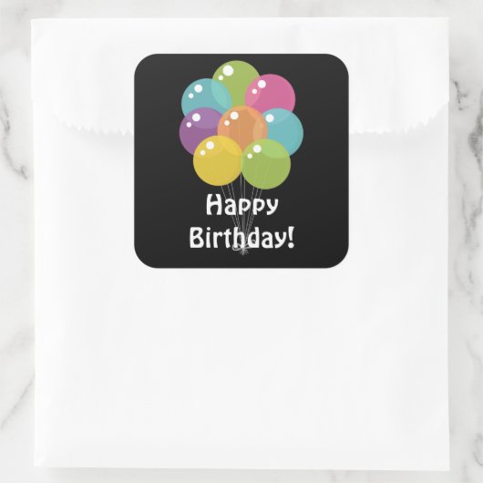 Birthday Balloons unisex party sticker (Tas)