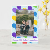 Birthday Balloons voor oma Foto Kaart (Gele Bloem)