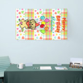 Birthday Balloons Yellow Labrador Banner (Beurs)