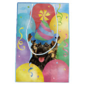 Birthday Balloons Yorkie Medium Gift Bag Cadeauzakje (Achterkant)