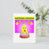 Birthday Banana Briefkaart (Staand voorkant)