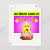 Birthday Banana Briefkaart (Voorkant / Achterkant)