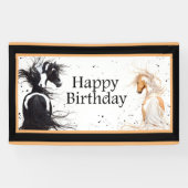 Birthday Banner Horse van Bihrle (Horizontaal)