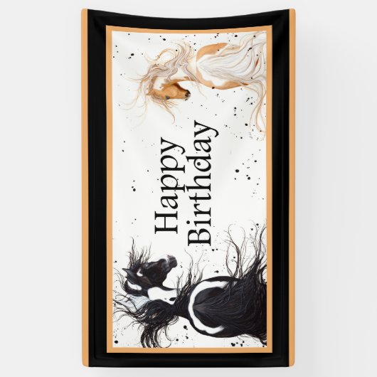 Birthday Banner Horse van Bihrle (Verticaal)