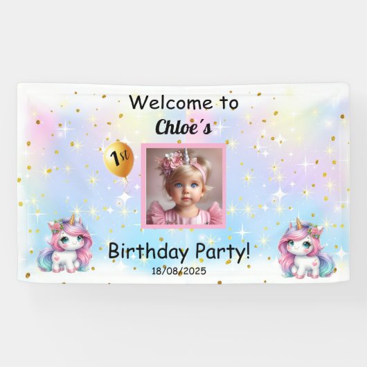 Birthday Banner, Spandoek (Horizontaal)