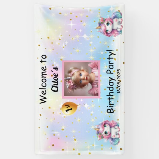 Birthday Banner, Spandoek (Verticaal)