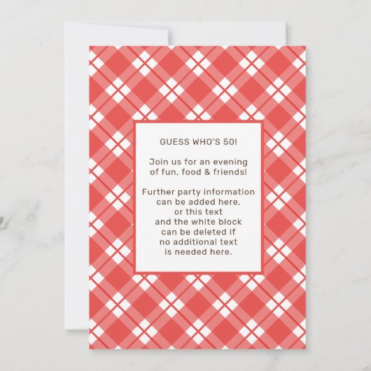 Birthday Barbeque | BBQ Party Kaart (Achterkant)