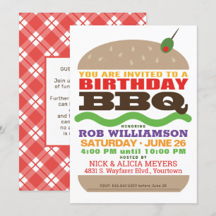 Birthday Barbeque   BBQ Party Kaart