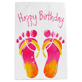 Birthday Bare Feet and Flip-flops Medium Cadeauzakje