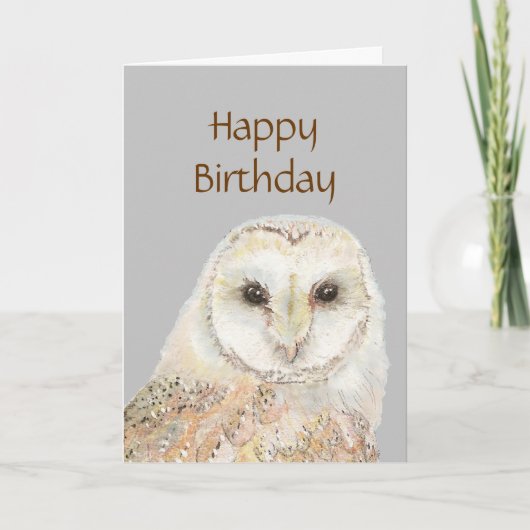 Birthday Barn Owl Waarom vieren we kaarten (Voorkant)