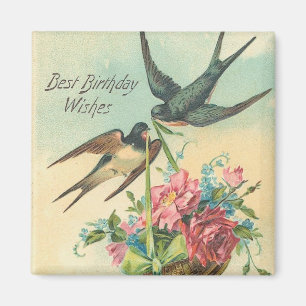  Birthday Barn Swallows Magneet