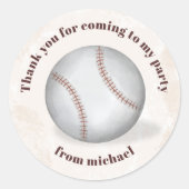 Birthday  Baseball All Star Dank je Ronde Sticker (Voorkant)