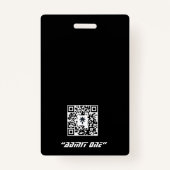 Birthday Bash - aanpasbare uitnodiging badge (Achterkant)