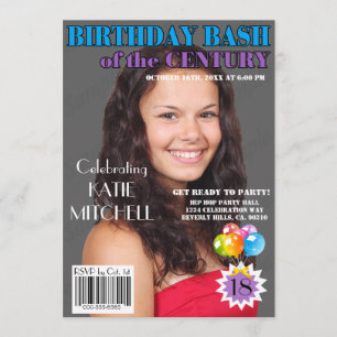 Birthday Bash Blue Paars Magazine Hoesje elke leef Kaart