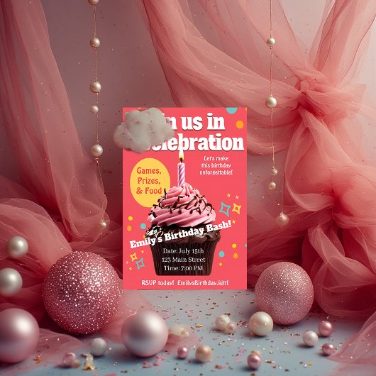 Birthday Bash! Celebration Design – Party Gift  Kaart