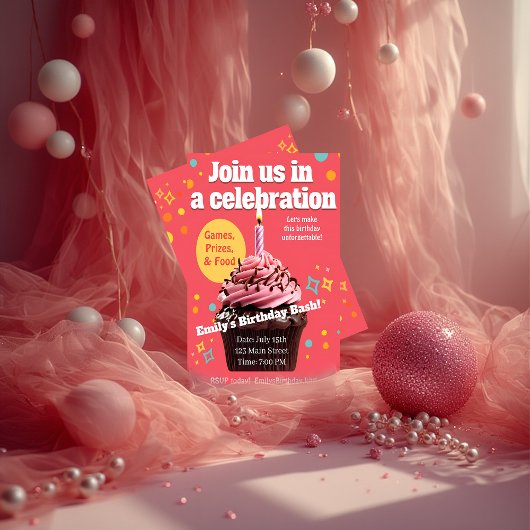 Birthday Bash! Celebration Design – Party Gift  Kaart