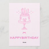 Birthday Bash – Editable Celebration Invitation Kaart (Achterkant)