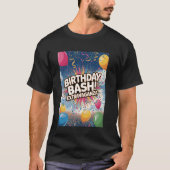 Birthday Bash Extravaganza Celebration Party T-shirt (Voorkant)