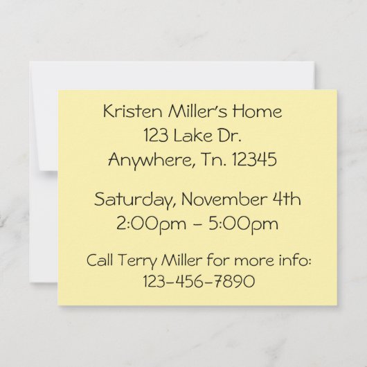 Birthday Bash Invite Kaart (Achterkant)